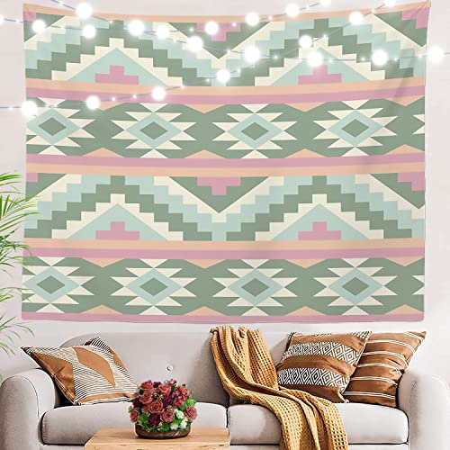 BaoNews Ethnischer geometrischer Wandteppich, im Navajo-Stil, groß, Wandbehang, Polyester-Tischdecken, Wandteppich, Schlafzimmer, Wohnzimmer, Schlafsaal, 100 x 150 cm