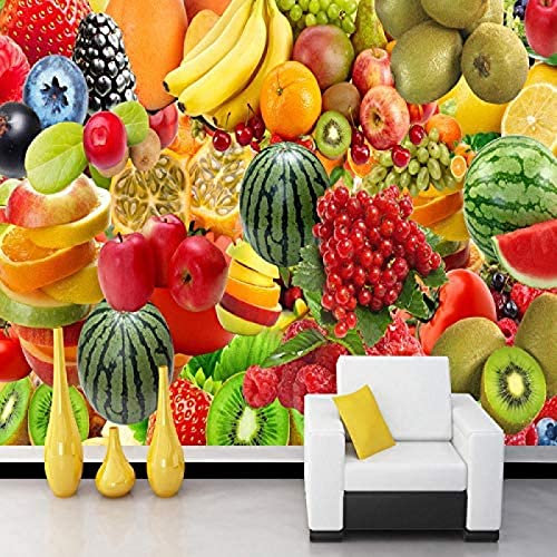 Wandtapete Moderne 3D Stereo Obst Foto Wand Papier Küchen Obst Shop Hintergrund Wand Dekor Tapeten TV Wandbild Tapete Wanddekoration fototapete 3d Vlies wandbild Schlafzimmer-350cm×256cm