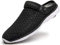 Femmes Sabots Hommes Mules Respirant Chaussures de Jardin Sport Pantoufles Piscine Sandales D'Été Chaussures, Noir et Blanc E, 48 EU