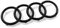 Audi 4KE853605T94 Zeichen Kühlergrill Ringe Black Edition Emblem Logo, schwarz