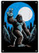 Sasquatch Hand-Peace-Schild, Metall-Blechschild, Bigfoot-Poster für Zuhause, Cafés, Bars, Pub, Männerhöhle, Wanddekoration, 30,5 x 20,3 cm