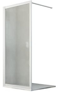 Mampara de ducha Pared Walk In 90 CM H 190 de Acrílico color Blanco mod. Beatrix Perfil