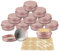 YANCAER 10 Pièces Pots en Aluminium Rose mat de 10ml avec Couvercle - D35mm x H17mm Vide Ronde Cosmétiques Pot Conteneurs de Voyage pour Maquillage, Crème, Baume à Lèvres, Mini Bougies