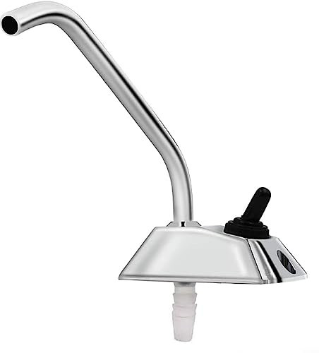 Oniissy Stainless Steel 12V Boat Galley Electric Water Pump Tap Faucet Fresh Water Supply Kits Caravan Camper Van RV Yacht (Water Tap)