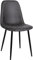 CLP Chaise De Salle A Manger Napier en Similicuir Tissu Ou Velours I Chaise avec Surface D'assise Matelassée Pieds en Metal I Charge Max.150 Kg, Couleur:Gris foncé, Matériel:Vintage Similicuir