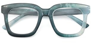 El Charro Unisex Carolina Lesebrille, Grün marmoriert, +1,00