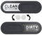 Aimant de lave-vaisselle « Clean Dirty », « Slide Clean Dirty » - Anti-rayures - Indicateur magnétique et autocollants adhésifs pour tous les lave-vaisselle