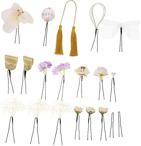 Angoily 18stücke Teiliges Seidenblumen Haarnadeln Japanischer Stil Kimono Haaraccessoires Für Hochzeiten Partys Fotografie Und Cosplay Langlebig Und Wiederverwendbar