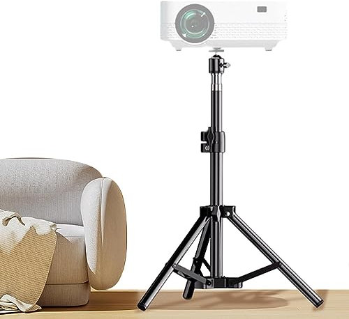 ARIOU Projector Stand, Load-Bearing Telescopic Projector Tripod, Scratch-Resistant Tripod Stand, Rust-Proof Heavy Duty Tripod Stands for Laptop Projector Bedside Floor Desktop Living Room