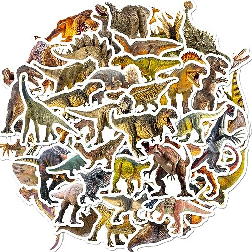 Dinosaurier Aufkleber Dinosaur Sticker Set 50 Stücke Niedlich Deko für Auto Laptop Skateboard Fahrrad Moped Motorrad Fahrrad Computer,Geeignet für Erwachsene Kinder