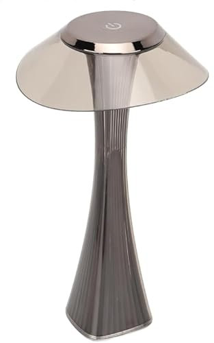 MELOGRANO Lampada da tavolo a LED a vita piccola, lampada da comodino a LED a vita piccola Stepless Warm per lampada da lettura per sale studio per camere da letto per comodini(NERO)