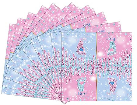 20pc Pink & Blue Baby Shower Gender Reveal Napkins for Baby Girl & Boy, Gender Reveal Party Table Decorations