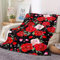 Felldecke Rosen 3D Printdesign Couchdecke Warm Mikrofaser Wearable Doppelseitiger Decke 180 x 200 cm für Lesen, Lernen, Campen