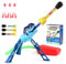 Qivange Rocket Launcher Toys for Kids Age 3-10︱Outdoor Garden Toys for Boys Girls Age 3 4 5 6 7 8 9 10 Years︱Dinosaur Air Rocket Toy with 3 LED + 3 Foam Rocket︱Birthday Gift for Child