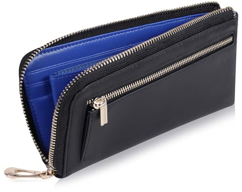 VISOUL Geldbörse echtes Langes Portemonnaie,Groß Geldbeutel mit RFID Schutz Portemonnaie Brieftasche Wallet Portmonee L017