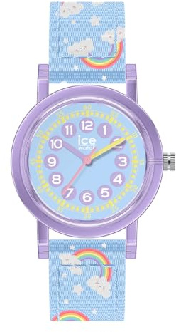 ICE-WATCH - Ice Learning Light Blue Rainbow - Montre Bleue pour Fille avec Bracelet en Nylon - 024498 (Extra Small)