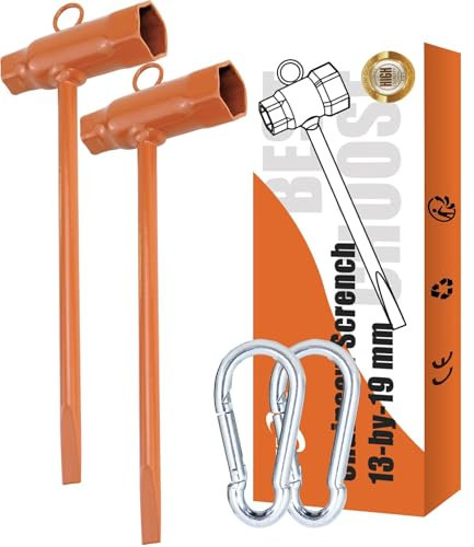 OSROENE Chainsaw Wrench, 3 Pack Chainsaw Tool Chain Saw Scrench with Hook, 13 by 19mm 1/2x3/4 T Wrench Spanner Tool