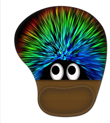 AOKSUNOVA Ergonomisches Mauspad Mousepad mit Handauflage Gel | Ergonomisches Mauspad mit Handauflage und Gelkissen, Komfortable Handgelenkstütze, Rutschfeste Basis für Büro und Gaming