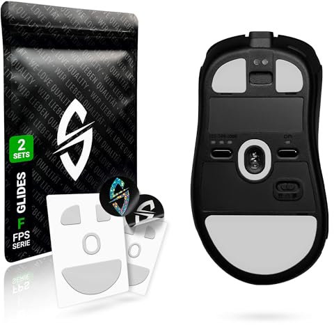 SensoryBoost FPS 2.0 Glides (lot de 2) pour BenQ Zowie EC CW, EC1-CW, EC2 CW, EC3 CW – Ultra doux, plus de contrôle, auto-polissage, haute qualité, durable – Pieds de souris de rechange, patins
