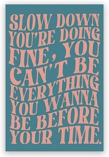 DWUENT Blaue Wandkunst, Raumdekoration, Schlafzimmer-Dekor, ästhetische, adrette Poster für Mädchen, College-Wohnung (30 x 20 cm)