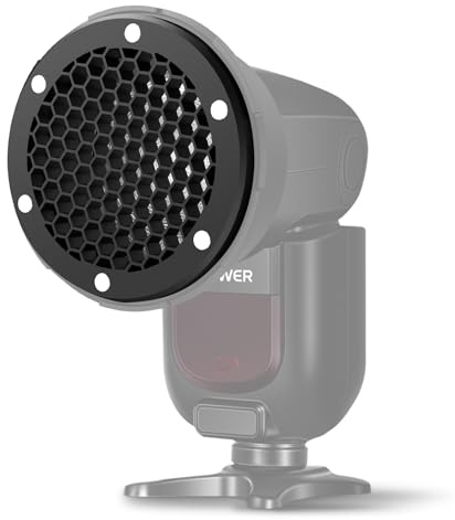 NEEWER Flash Honeycomb Grid, Magnetic Speedlite Flash Light Shaper Compatible with Godox V1/V1 PRO V850III/860II NEEWER NW620 NW700 NW760 Z880 Z760 Z1 Z2, Adapter Rings Not Included, CRS15