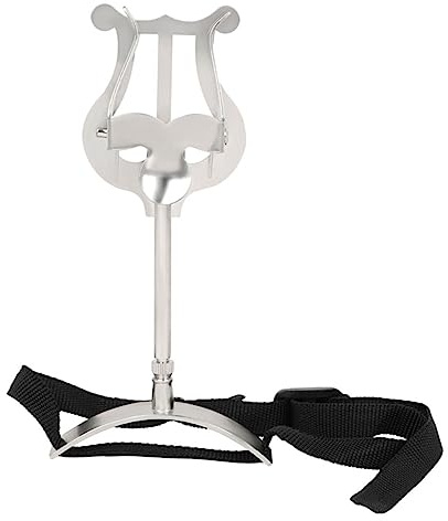 Supvox Tragbarer Euphonium Notenständer Aus Metall Stabiler Notenhalter in Silber Für Musikzubehör Und Proben