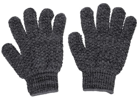 Operitacx 3 Paar Duschhandschuhe aus Polyester Hautfreundlich und Gründlichen Entfernung Abgestorbener Haut für Tägliche Körperpflege im Bad