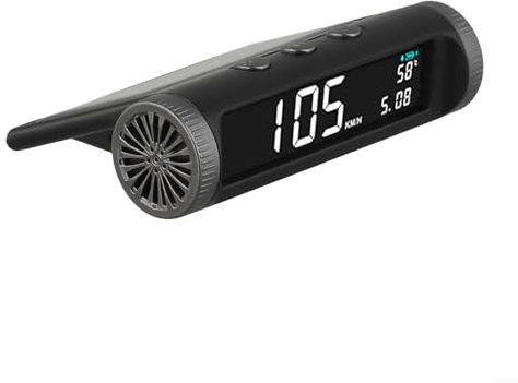 Wireless Solar Auto HUD Head Up Display mit GPS Digital Tacho, 650mAh Batterie, für MPH/KMH Schalter, Temperatur & Uhr für alle Fahrzeuge