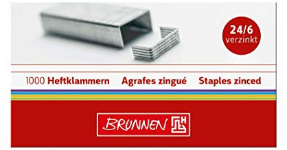 Brunnen 1020611 Heftklammern 24/6 (verzinkt, 1000 Stück)