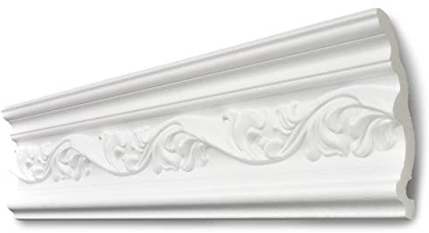 DECOSA Moulure G34 (Greta) - polystyrène - blanc - 75 x 120 mm - longueur 2 m - 16 pièces (=32 m)