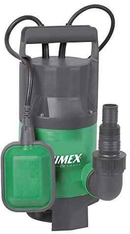 Ribimex Pompa Sommersa per Acque Scure con Particelle fino a 25 mm, Potenza 400 W, Portata 9.500L/h, Profondità Max 5 m, Prevalenza 5 m, con Interruttore a Galleggiante Automatico - PRPVC400C