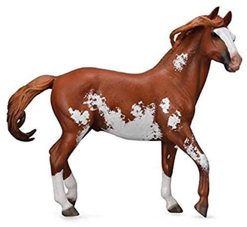 Collecta - Hengst Mustang Kastanie Overo, Deluxe Box 1:12 89806 Colle 90189806