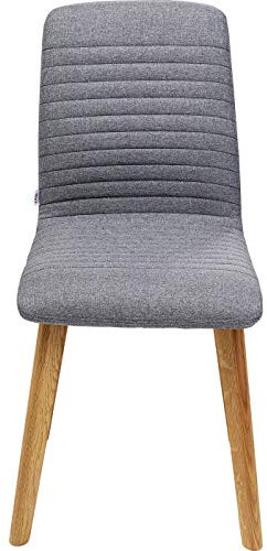 Kare Design Stuhl Lara, Grau, Polsterstuhl, 48 cm Sitzhöhe, Esszimmer, Wohnzimmer, 92x44x45 cm (H/B/T)