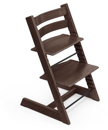 Chaise Tripp Trapp Stokke, Noyer - Chaise évolutive et réglable, adaptable de la naissance à l’âge adulte - Pratique, confortable et ergonomique - Design classique Walnut