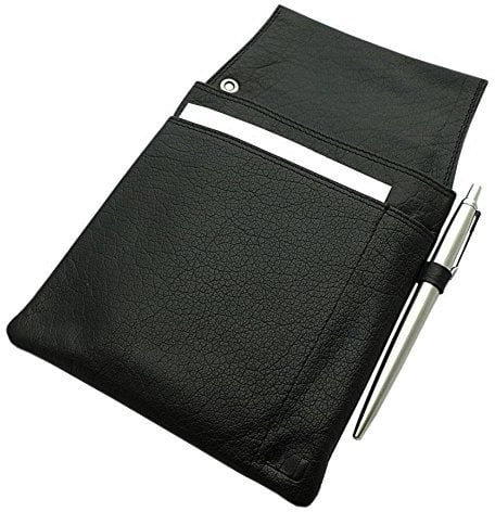 myledershop Echt Büffelleder Kellnerholster MJ-Design-Germany in Schwarz