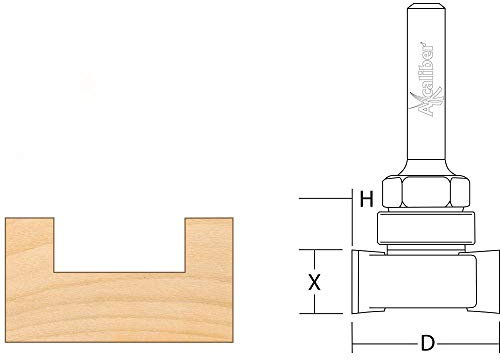 Axcaliber Intumescent Strip Router Cutter - 15mm - S=1/4