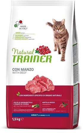 Trainer Futter für ausgewachsene Katzen mit Rind, 1,5 kg