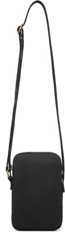 YONBEN Petit sac à main à bandoulière Fermeture éclair Sac de téléphone portable Mini sac à main à l’épaule Portefeuille de téléphone intelligent avec carte de crédit Solts (Noir)