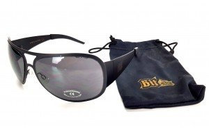 Bitburger Sonnenbrille Nerd Party Flieger Brille schwarz mit vollem UV Schutz inkl. Etui