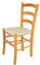 t m c s Tommychairs - Stuhl Venice für Küche und Esszimmer, Robuste Struktur aus lackiertem Buchenholz im Farbton Honig und gepolsterte Sitzfläche mit Kunstleder in der Farbe Elfenbein bezogen