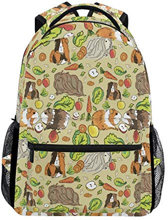 Meerschweinchen-Rucksack, wasserdicht, Schultasche, Turnrucksack, Gemüse-Tier-Laptop-Tasche, Outdoor-Reisetasche für Kinder, Jungen, Mädchen, Damen, Herren