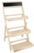 HRB Blumenregal, große Blumentreppe 3 stufig 36 x 72cm (BxH), Vintage Design Weiß, Wunderschöne Pflanzentreppe für draußen und drinnen aus Holz. Blumenregal für Balkon oder Outdoor.
