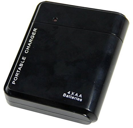 Andifany Black 4X AA Battery Portable Emergency Power Charger USB For Cell Phone