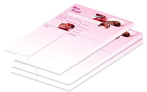 PRICARO Rezeptblock Schokobiskuit, A4, 25 Blatt, 3 Stück