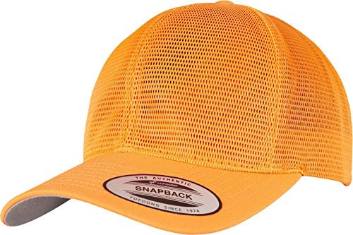 Flexfit Unisex 6360-360° Omnimesh Cap Baseballkappe, Neonorange, one Size