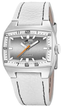 Lotus Uhr Für Herren 15879/5 Outlet Silber Edelstahl Case WeißLeder Band