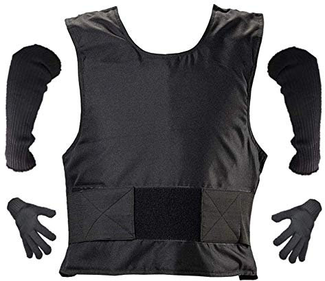 LCSJ Weiche Tactical Vest Einstellbare Stichschutzkleidung Messer sichere Weste Erwachsene für Männer Frauen Brustschutz (1 Ebene 2 Ebene 3level) L, XL,2level,L