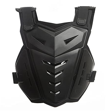 Nrkin Rennschutz Westen Wirbelsäule Rückenprotektor Brustpanzer Schutzausrüstung Mountainbike/Motorrad/Motocross Zubehör, Rennsport-Rüstung Unisex Erwachsener Schwarz Offroad-Fahren, Skifahren