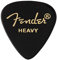 Fender® 351 Shape Classic Picks Celluloid Plectrums Shape 351 Pack of 12 Thickness Heavy Black