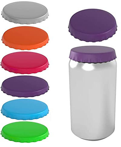 Lot de 6 couvercles pour canettes de boisson, compatibles avec les canettes à soda standard